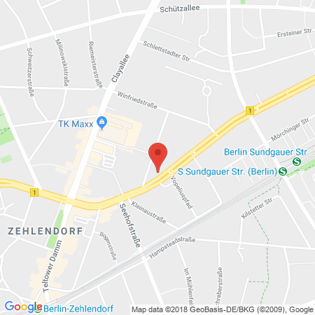 Position der Autogas-Tankstelle: Total Berlin in 14169, Berlin