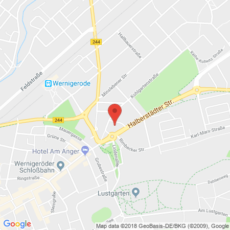 Position der Autogas-Tankstelle: Total Wernigerode in 38855, Wernigerode