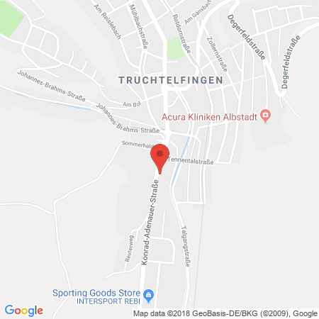 Position der Autogas-Tankstelle: Albstadt, Konrad Adenauer Str. 62 in 72461, Albstadt