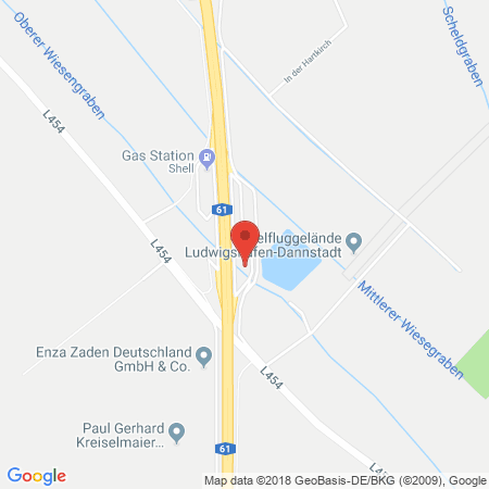 Position der Autogas-Tankstelle: Aral Tankstelle, Bat Dannstadt Ost in 67105, Schifferstadt