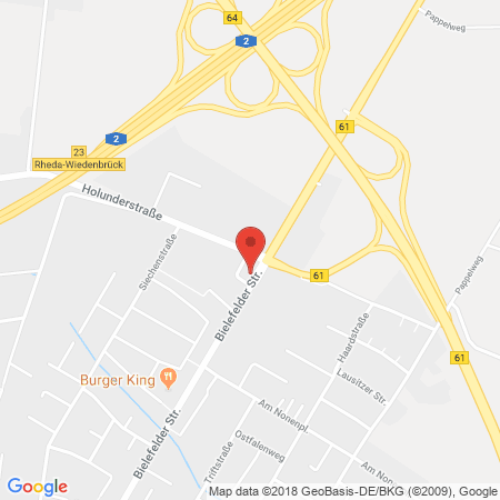 Position der Autogas-Tankstelle: Shell Tankstelle in 33378, Rheda - Wiedenbrück