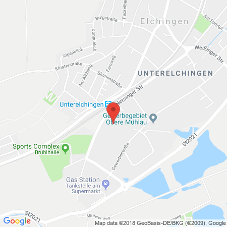 Position der Autogas-Tankstelle: Supermarkt-tankstelle Elchingen Nersinger Str. 28 in 89275, Elchingen