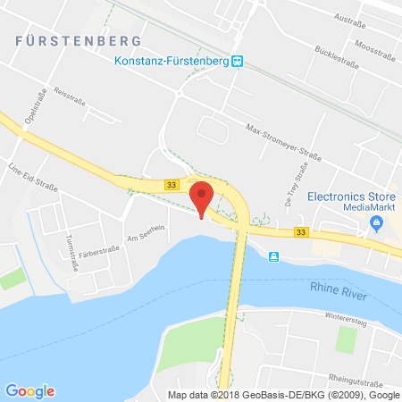 Position der Autogas-Tankstelle: Agip Tankstelle in 78467, Konstanz