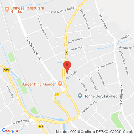 Position der Autogas-Tankstelle: Menden, Werlerstr.34 in 58706, Menden
