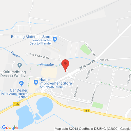 Position der Autogas-Tankstelle: Dessau, Otto Marder Str 1 in 06842, Dessau