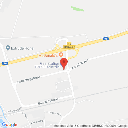 Position der Autogas-Tankstelle: Total Ungerhausen in 87781, Ungerhausen