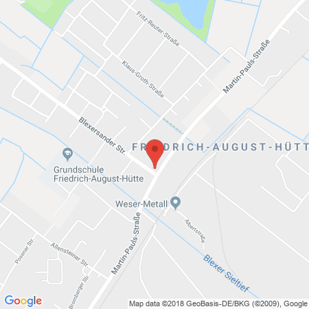 Position der Autogas-Tankstelle: Bft-tankstelle Fah in 26954, Nordenham