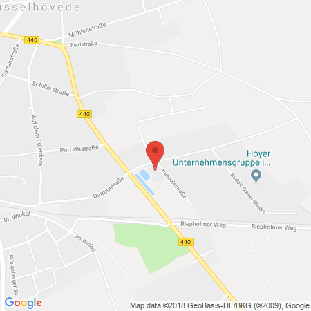 Position der Autogas-Tankstelle: Raiffeisen- Warengenossenschaft Heidesand Eg in 27374, Visselhövede