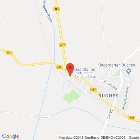 Position der Autogas-Tankstelle: Shell Tankstelle in 63654, Büdingen