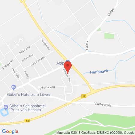 Position der Autogas-Tankstelle: Agip Tankstelle in 36289, Friedewald