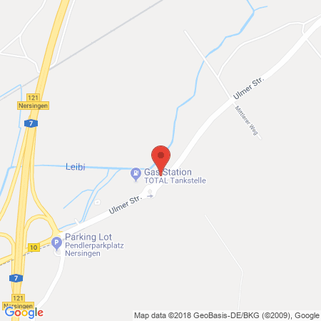 Position der Autogas-Tankstelle: Total Nersingen in 89278, Nersingen