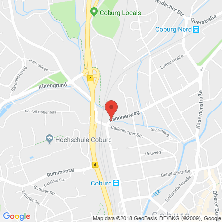 Position der Autogas-Tankstelle: Shell Tankstelle in 96450, Coburg