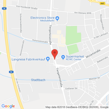 Position der Autogas-Tankstelle: Rewe Tankstelle in 64646, Heppenheim
