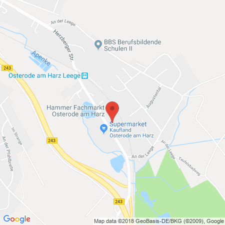 Position der Autogas-Tankstelle: Supermarkt Osterode in 37520, Osterode