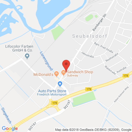 Position der Autogas-Tankstelle: Shell Tankstelle in 96215, Lichtenfels