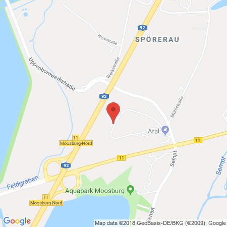 Position der Autogas-Tankstelle: Erotic Markt Moosburg in 85368, Wang