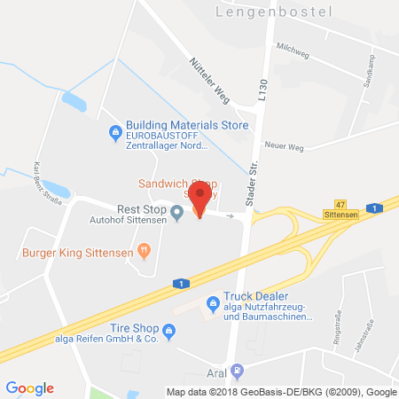 Position der Autogas-Tankstelle: Shell Tankstelle in 27419, Sittensen