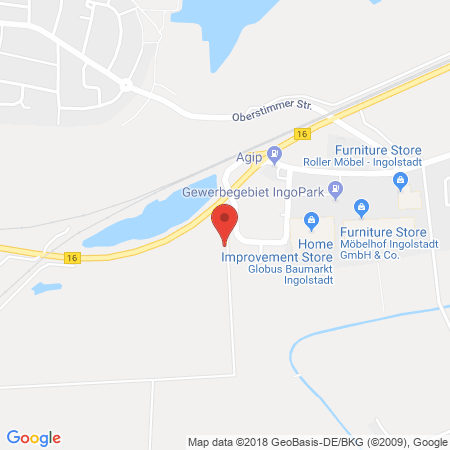 Position der Autogas-Tankstelle: Agip Tankstelle in 85051, Ingolstadt-zuchering