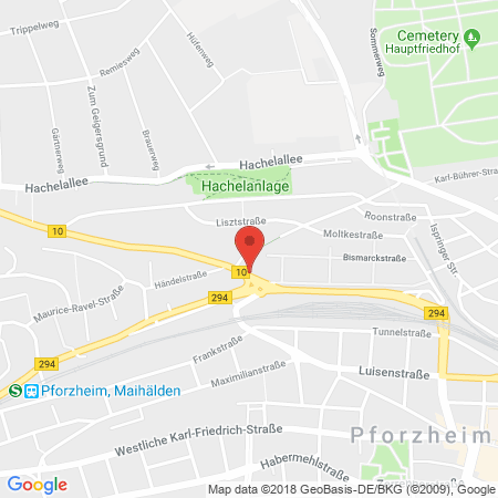 Position der Autogas-Tankstelle: Shell Tankstelle in 75179, Pforzheim