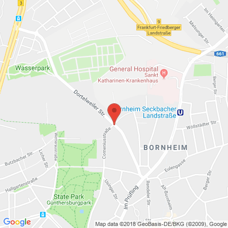 Position der Autogas-Tankstelle: Agip Tankstelle in 60389, Frankfurt