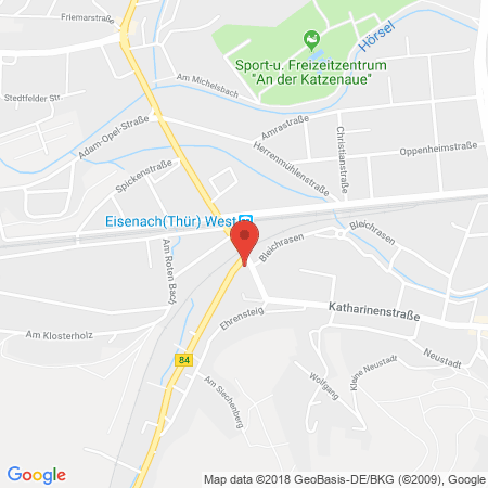Position der Autogas-Tankstelle: Markenfreie Ts Eisenach in 99817, Eisenach
