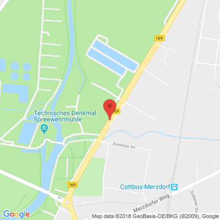 Position der Autogas-Tankstelle: Energie Tankstelle Cottbus in 03042, Cottbus