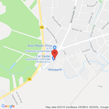 Position der Autogas-Tankstelle: Aral Tankstelle in 27711, Osterholz-scharmbeck