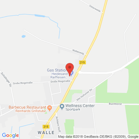 Position der Autogas-Tankstelle: Raiffeisen- Warengenossenschaft Heidesand Eg in 27283, Verden-walle