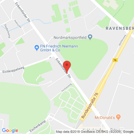 Position der Autogas-Tankstelle: Team Tankstelle Kronshagen in 24119, Kronshagen