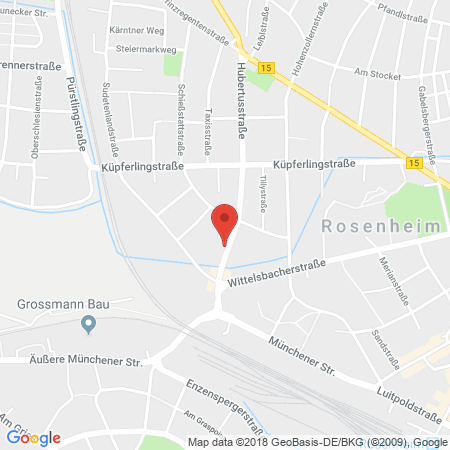 Position der Autogas-Tankstelle: Agip Tankstelle in 83022, Rosenheim