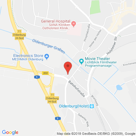 Position der Autogas-Tankstelle: Shell Tankstelle in 23758, Oldenburg