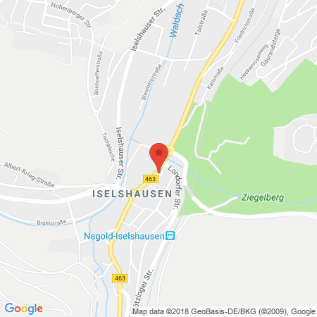 Standort der Tankstelle: MTB Tankstelle in 72202, Nagold-Iselshausen