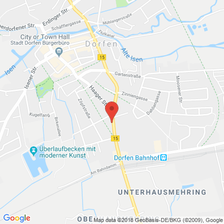 Position der Autogas-Tankstelle: Agip Tankstelle in 84405, Dorfen