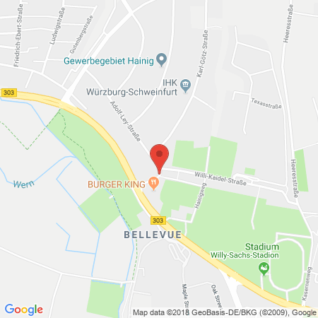 Standort der Autogas Tankstelle: bft-Tankstelle Walther in 97424, Schweinfurt