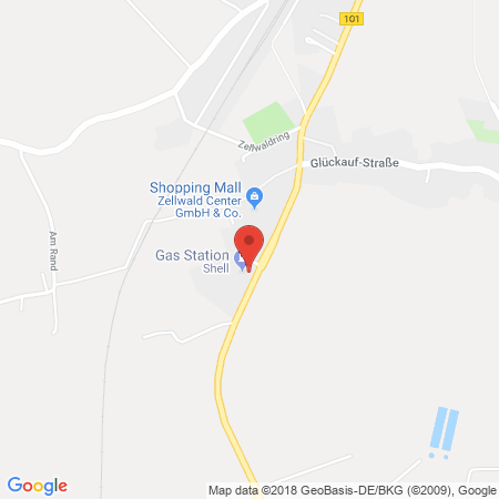 Position der Autogas-Tankstelle: Shell Tankstelle in 09603, Grossschirma