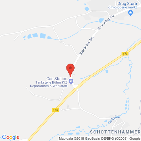 Position der Autogas-Tankstelle: bft Tankstelle Böhm in 95119, Naila