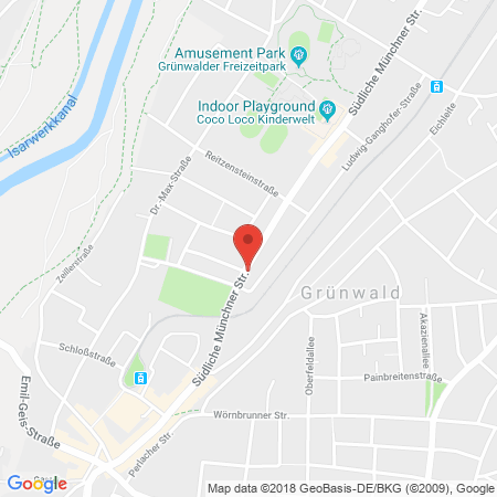 Position der Autogas-Tankstelle: Agip Tankstelle in 82031, Gruenwald