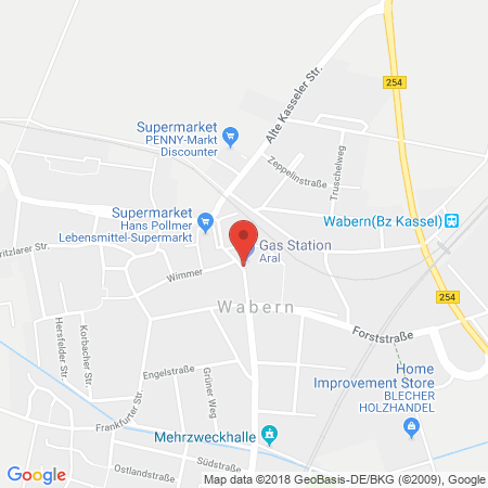 Standort der Tankstelle: ARAL Tankstelle in 34590, Wabern