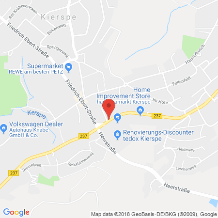 Standort der Tankstelle: ARAL Tankstelle in 58566, Kierspe