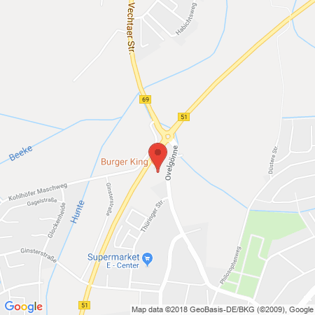 Position der Autogas-Tankstelle: Aral Tankstelle in 49356, Diepholz