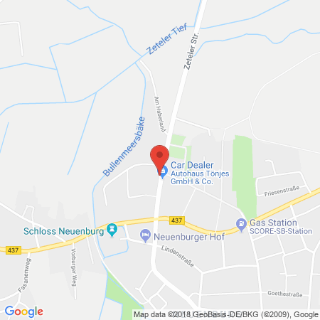 Position der Autogas-Tankstelle: Autohaus Tönjes GmbH & Co. KG in 26340, Zetel Neuenburg