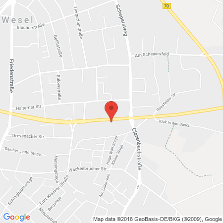 Position der Autogas-Tankstelle: Total Wesel in 46485, Wesel