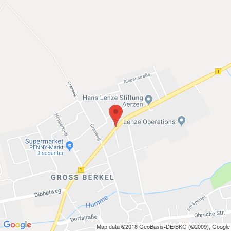 Position der Autogas-Tankstelle: Aral Tankstelle in 31855, Aerzen