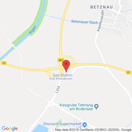 Position der Autogas-Tankstelle: Aral Tankstelle in 88079, Kressbronn