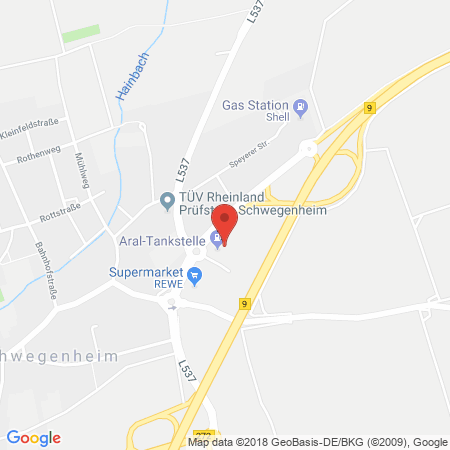 Standort der Tankstelle: ARAL Tankstelle in 67365, Schwegenheim