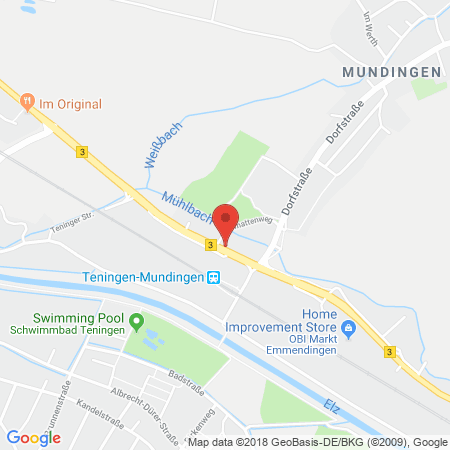 Position der Autogas-Tankstelle: Elan Emmendingen in 79312, Emmendingen