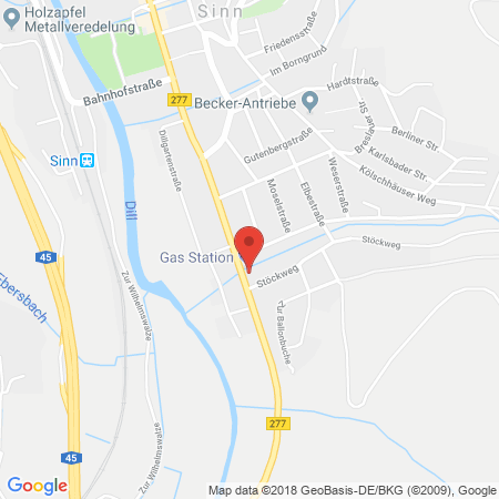 Position der Autogas-Tankstelle: Bft Tankstelle in 35764, Sinn