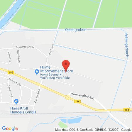 Position der Autogas-Tankstelle: Gas-Vertriebs-GmbH Kranisch in 38448, Wolfsburg