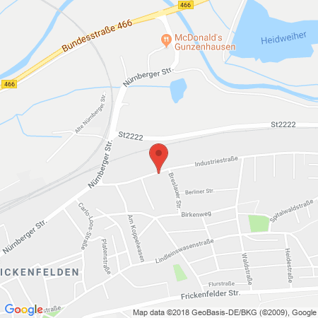 Position der Autogas-Tankstelle: Elo Gunzenhausen in 91710, Gunzenhausen