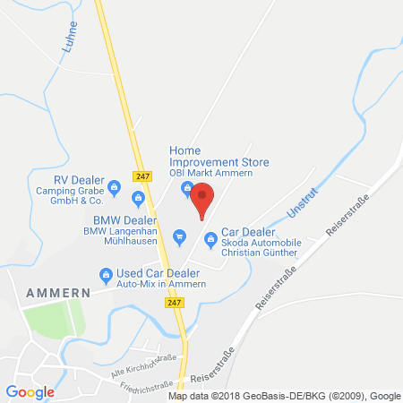 Position der Autogas-Tankstelle: Avex Tankstelle in 99974, Ammern